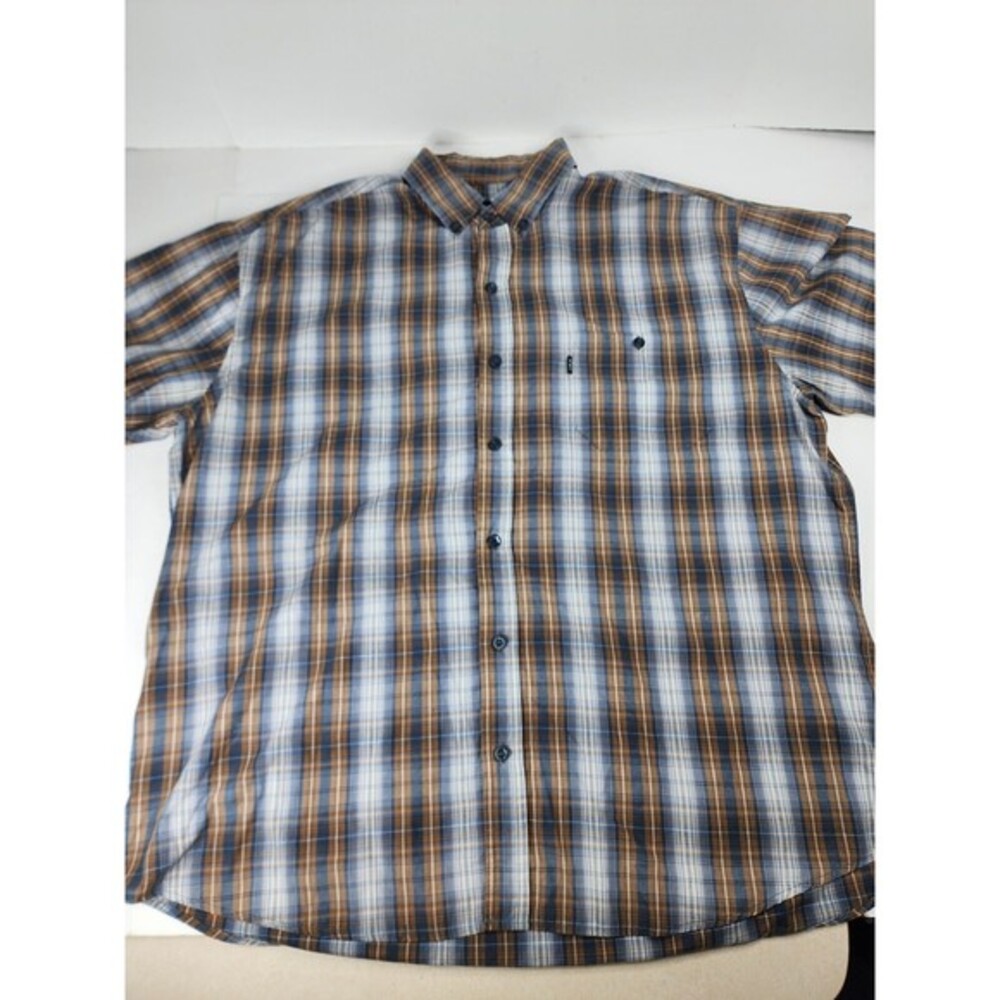 Key Est 1908 Button Down Shirt Mens 2XL Plaid Long Sleeve‎ Western Rodeo